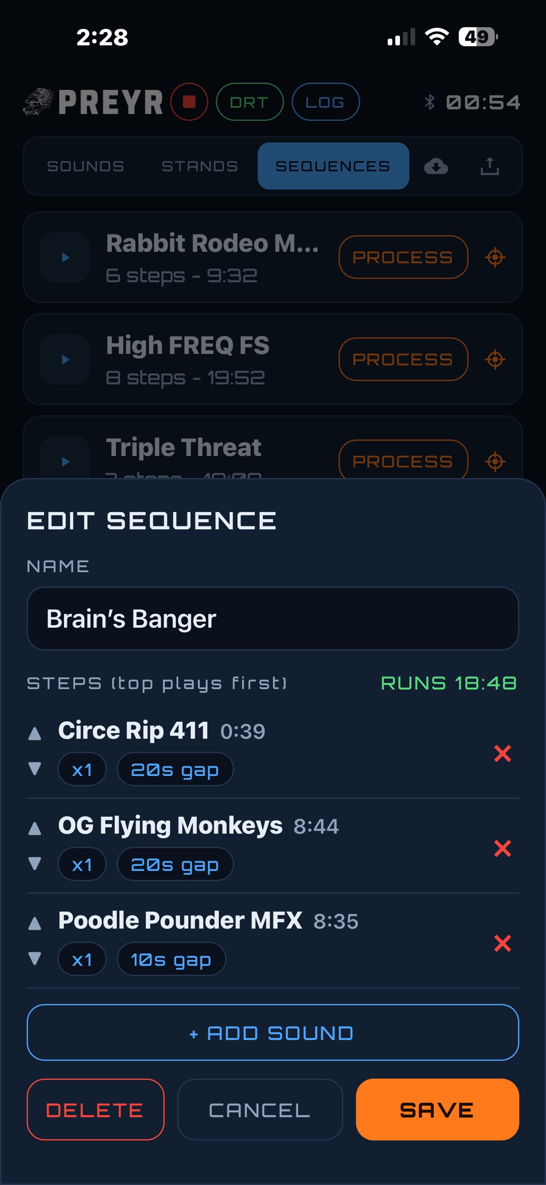 Building a sequence: sounds, order and gaps